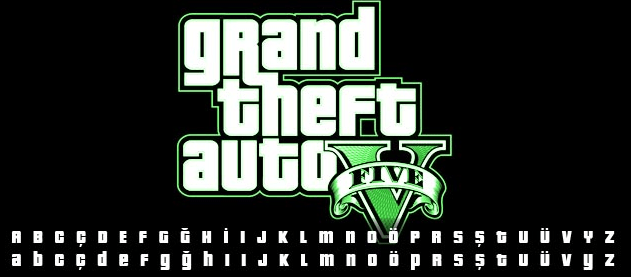 Pricedown Black GTA V 5 Free Font