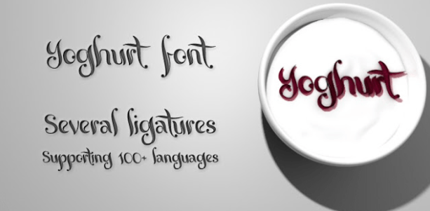 Yoghurt Handwriting Font Free Downloads