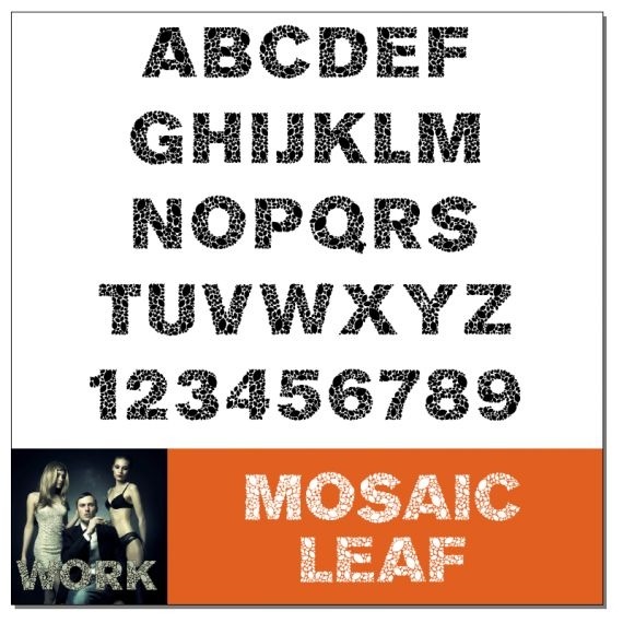 Mosaic Leaf Free Graffiti Type Font Downloads